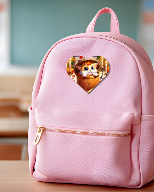 Autumn Cutie Heart Button Pin