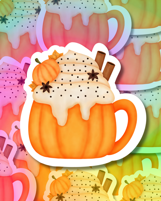 Autumn Latte Vinyl Sticker