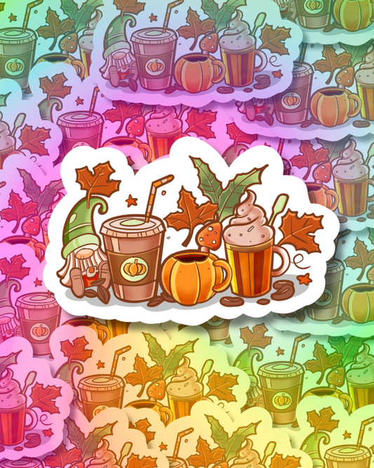 Autumn Latte Blast Vinyl Sticker