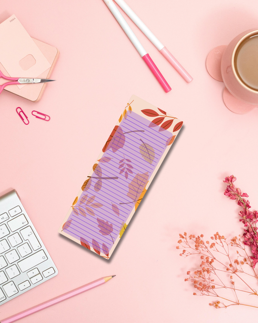 Autumn Leafs Meadow Notepad Aesthetic Cute Stationery Gift