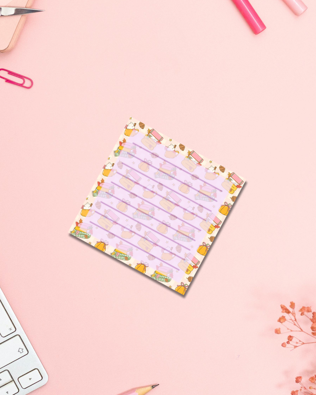 Autumn Meadow Notepad Kawaii Art Aesthetic Cute Gift