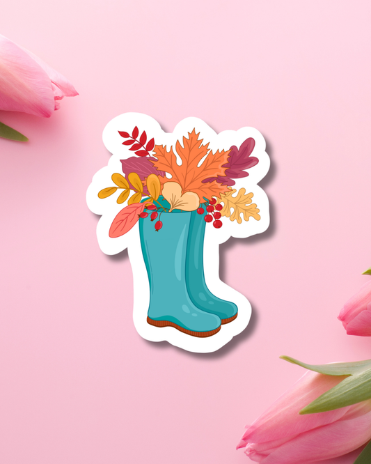 Autumn Boots Vinyl Sticker