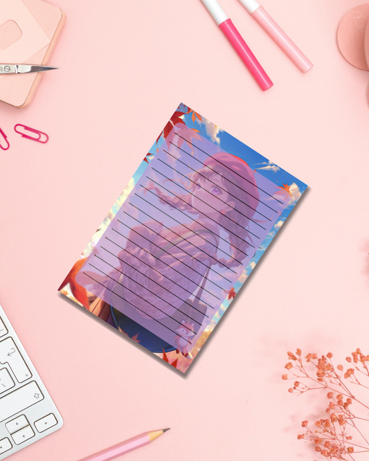 Autumn Girl Notepad Aesthetic Cute Stationery Gift
