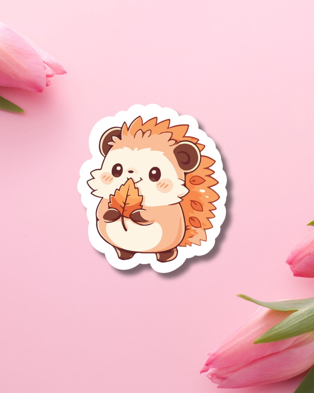 Autumn Hedgehog Vinyl Sticker