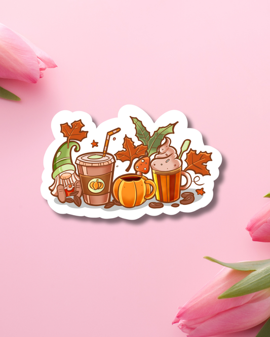 Autumn Latte Blast Vinyl Sticker