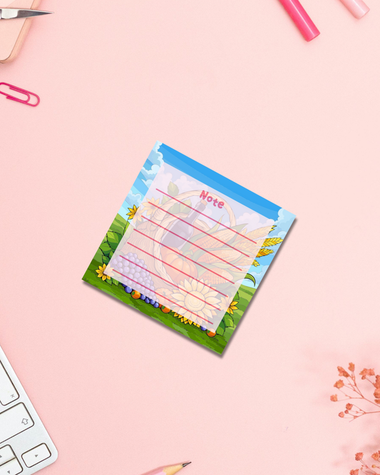 Autumn Platter Notepad Aesthetic Cute Stationery Gift