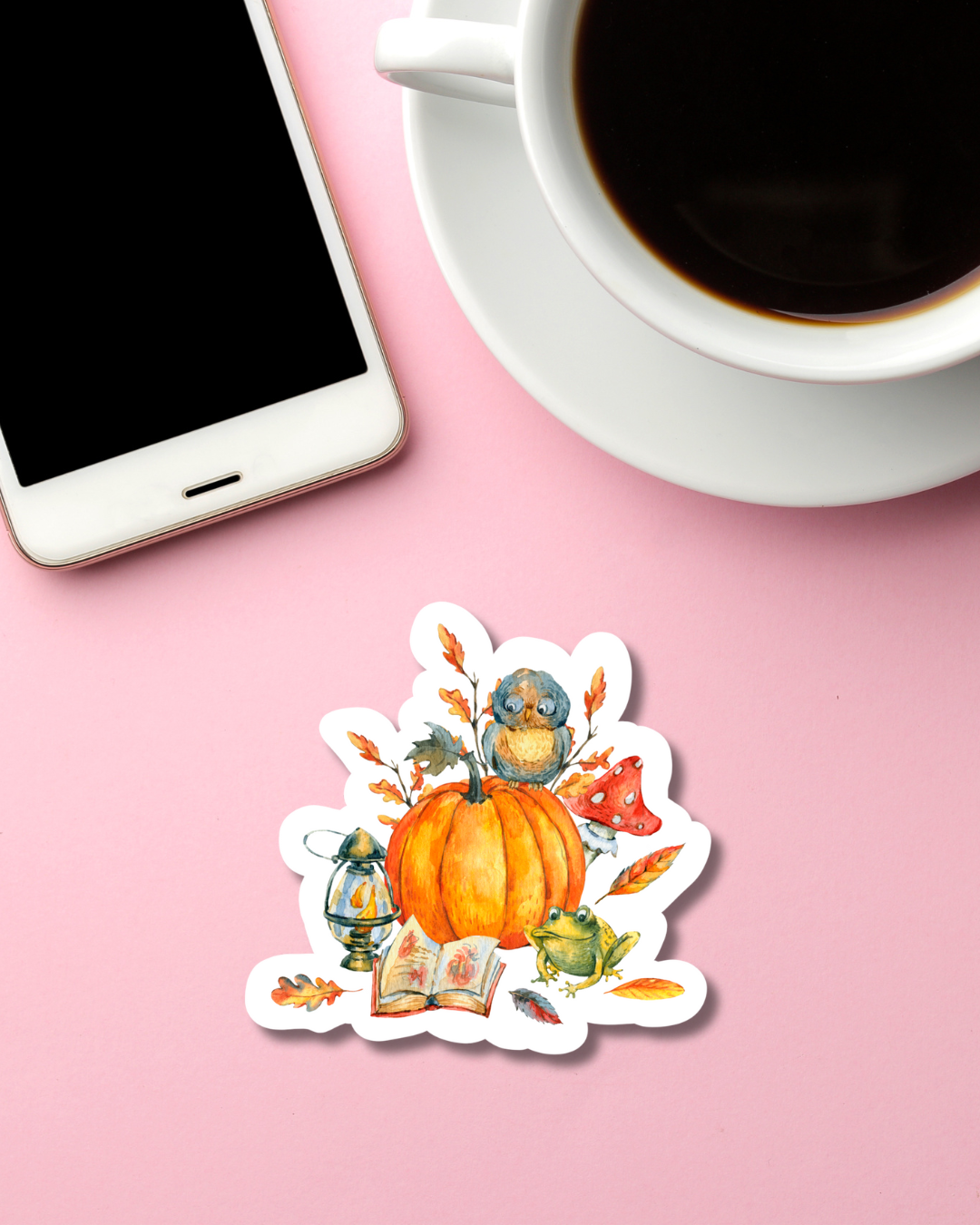 Autumn Reading Mini Vinyl Sticker