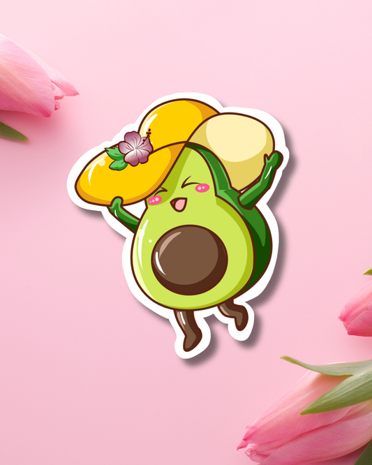 Avocado Dance Vinyl Sticker