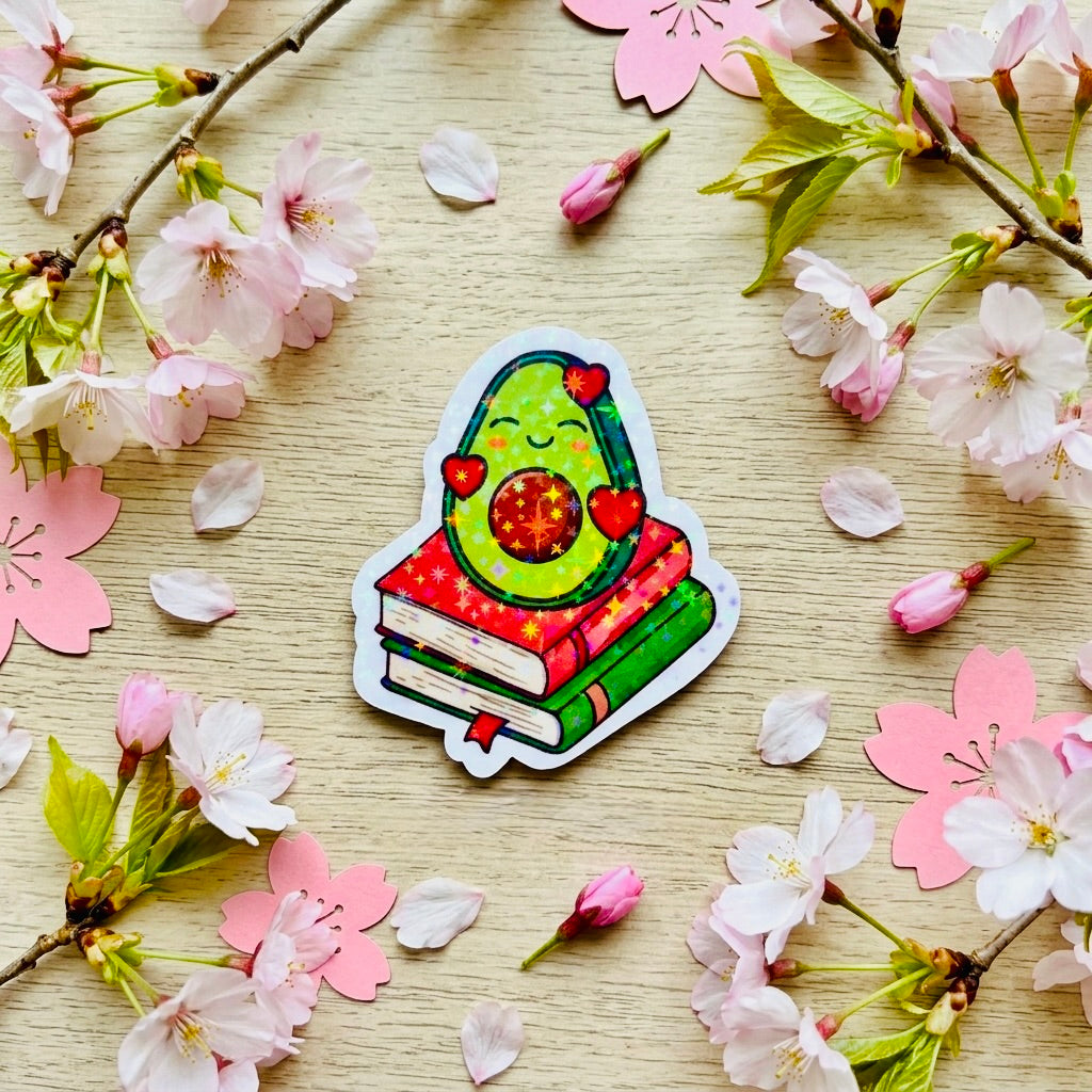 Avocado Library Kawaii 2.5-Inch Cute Collectible Magnet | Aesthetic Refrigerator & Locker Magnet | Gift Shop Souvenir