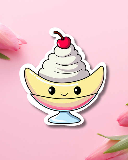 Banana Split Cutie Vinyl Sticker