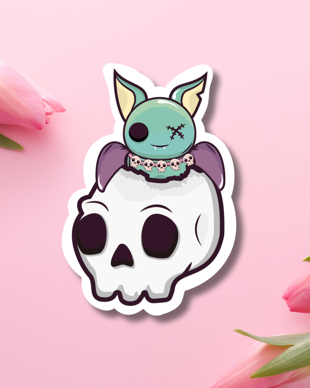 Bat Skull Vinyl Sticker