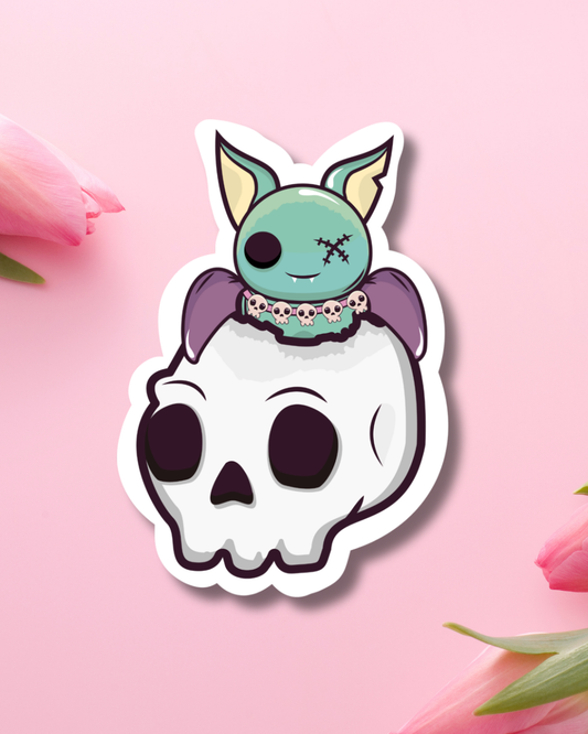 Bat Skull Vinyl Sticker