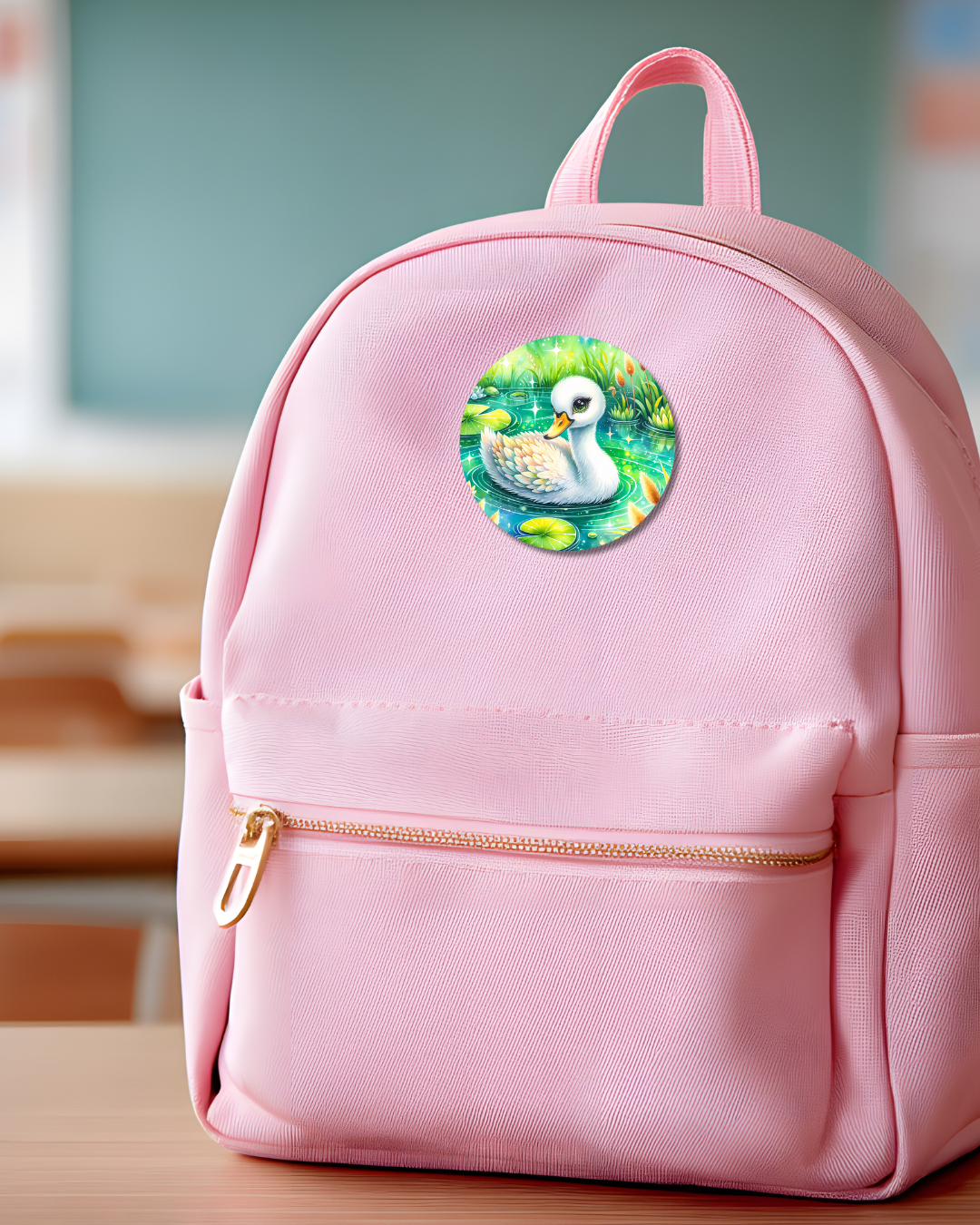 Beauty Duck Button Pin