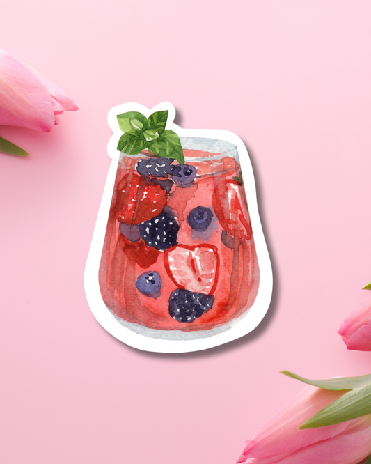 Berry Cocktail Vinyl Sticker