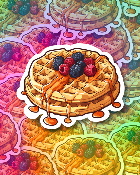 Berry Waffles Vinyl Sticker