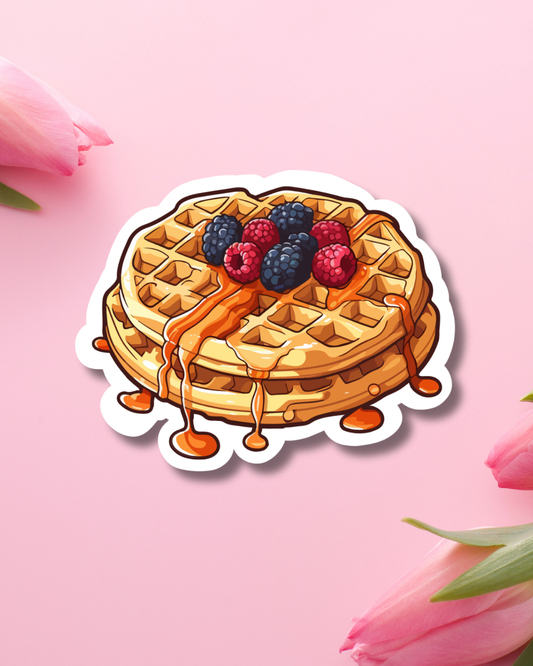 Berry Waffles Vinyl Sticker