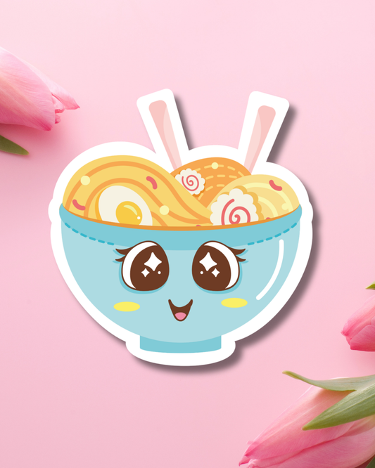 Blue Ramen Vinyl Sticker