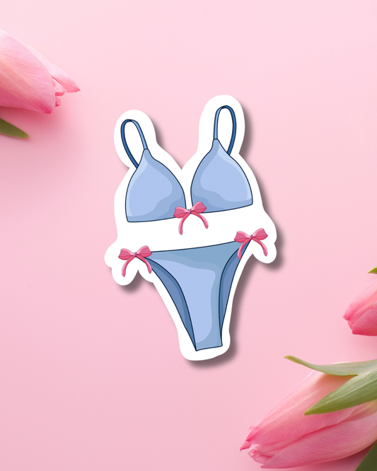 Blue Bikini Vinyl Sticker