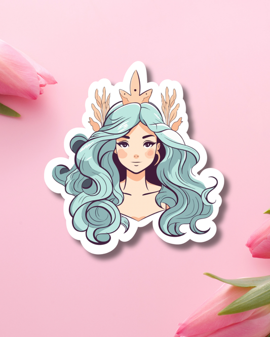 Blue Mermaid Vinyl Sticker