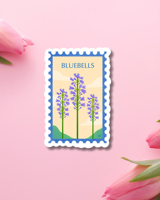 Bluebells Stamp Vinyl Sticker