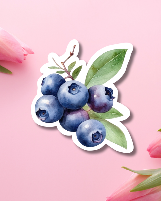 Blueberry Branch Vinyl Sticker