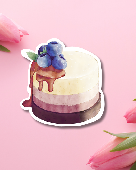 Blueberry Cheesecake Vinyl Sticker