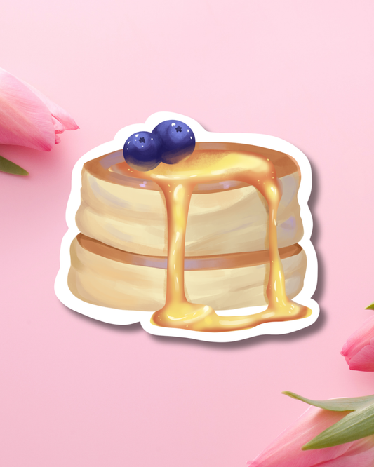 Blueberry Fluffy Pancakes Vinyl Sticker