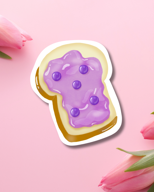 Blueberry Jam Toast Vinyl Sticker