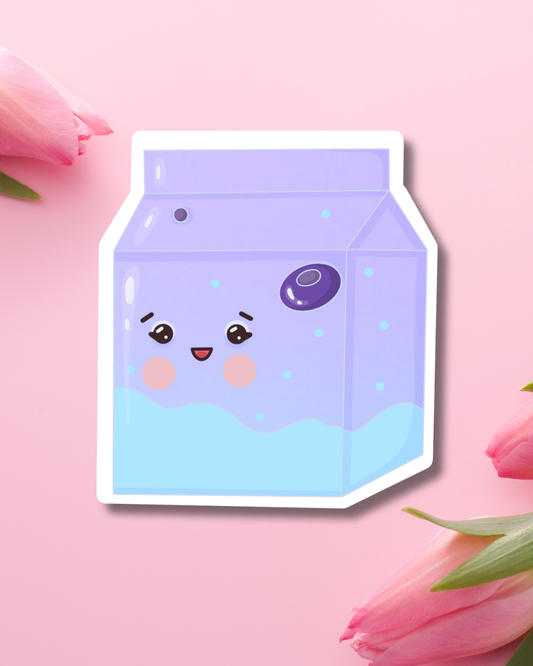 Blueberry Milk Vinyl Sticker