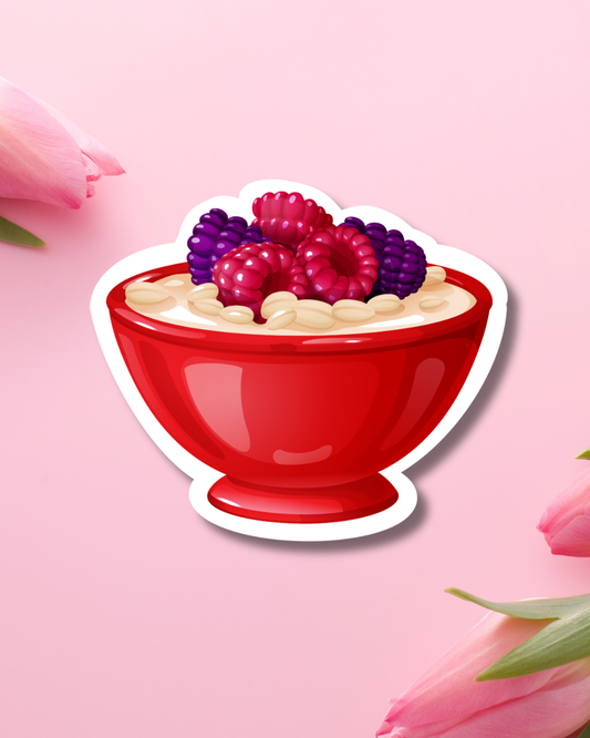 Blueberry Oatmeal Vinyl Sticker