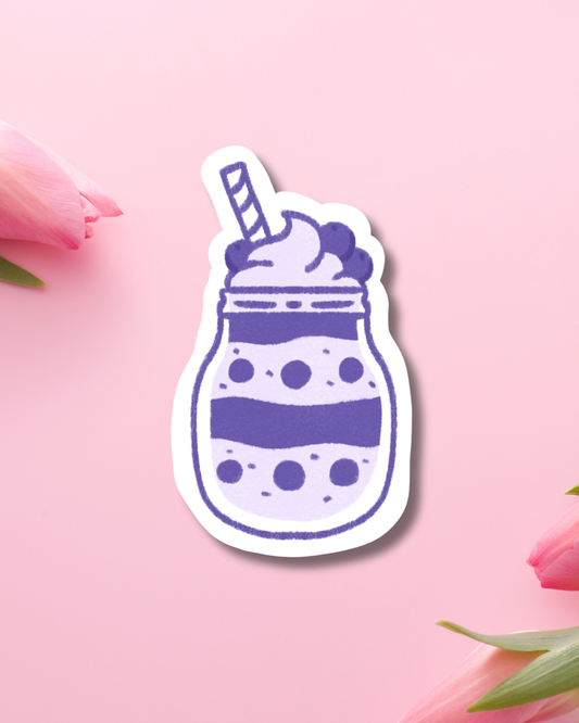 Blueberry Shake Vinyl Sticker