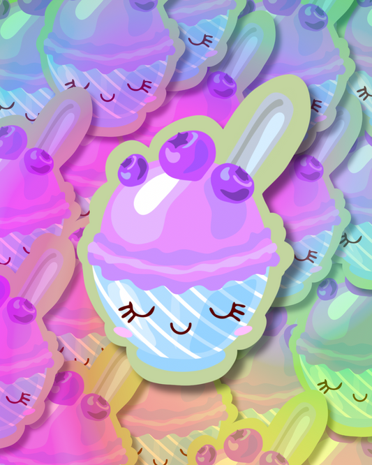 Blueberry Ice Cream Vinyl Sticker
