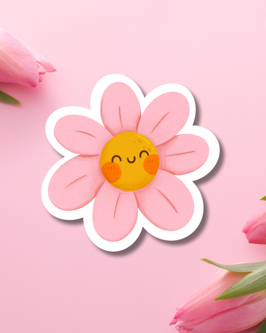 Blushed Daisy Vinyl Sticker