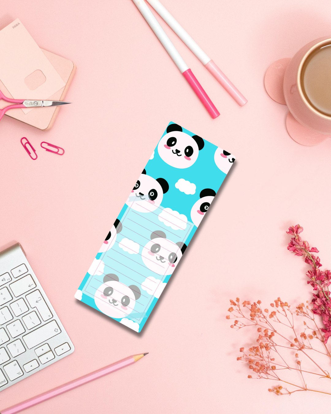 Blushed Panda Notepad Aesthetic Cute Stationery Gift