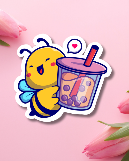 Boba Bee Vinyl Sticker