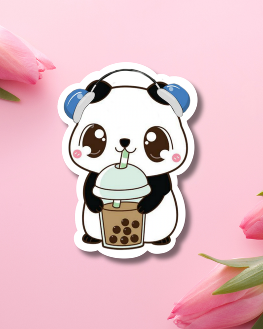 Boba Panda Vinyl Sticker