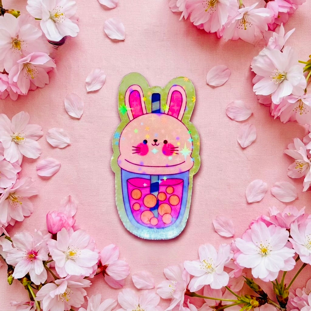 Boba Bunny Kawaii 2.5-Inch Cute Collectible Magnet | Aesthetic Refrigerator & Locker Magnet | Gift Shop Souvenir