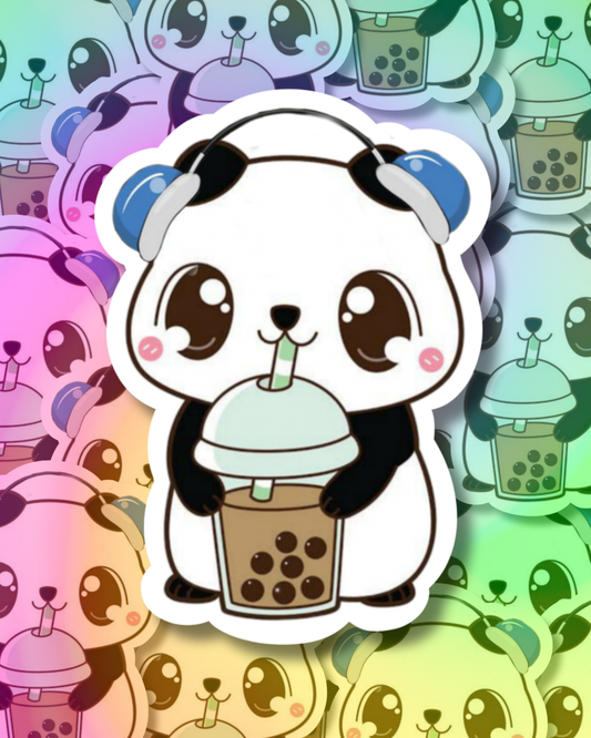 Boba Panda Vinyl Sticker