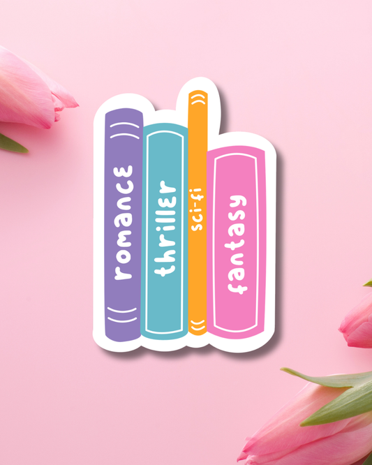 Book Genre Vinyl Sticker