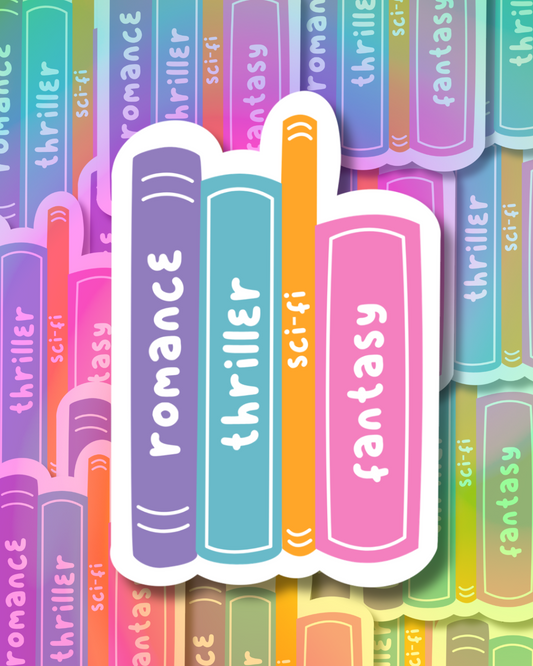 Book Genre Vinyl Sticker