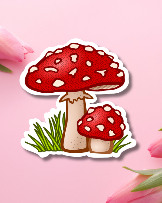 Bright Fungi Vinyl Sticker