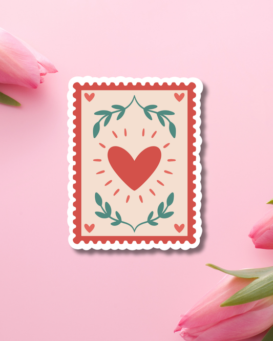 Bright Love Stamp Vinyl Sticker