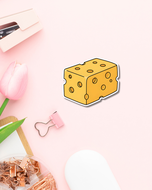 Bright Swiss Cheese Mini Vinyl Sticker