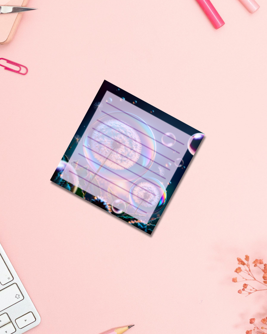 Bubble Dandelion Notepad Kawaii Art Aesthetic Cute Gift