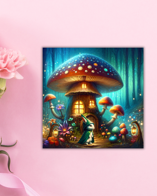 Bunny Fungi Home Art Print Aesthetic Gift Decor