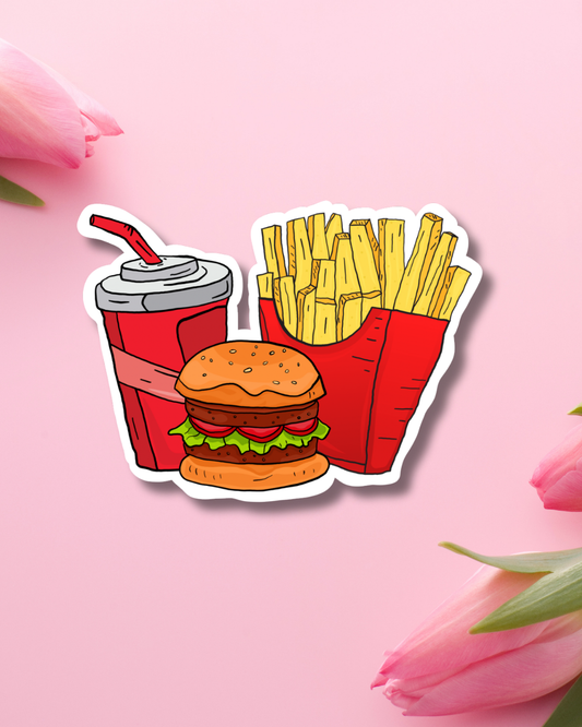 Burger Combo Vinyl Sticker