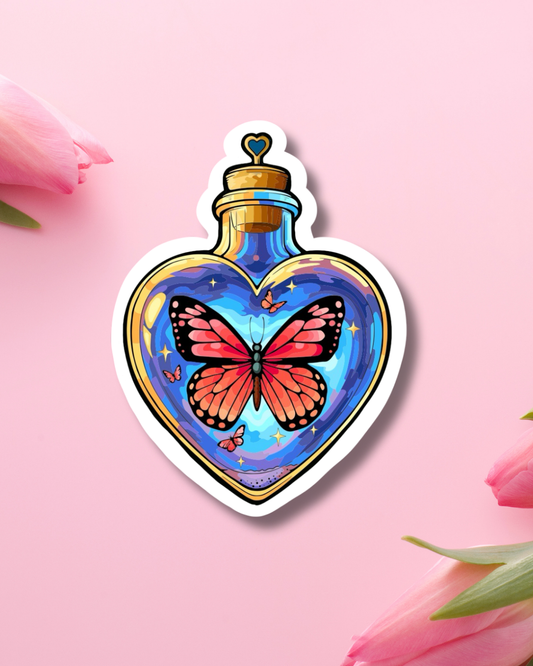 Butterfly Jar Vinyl Sticker