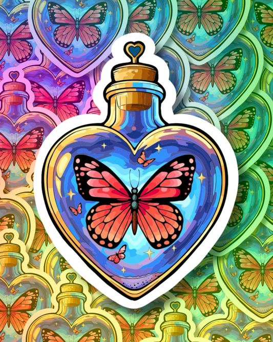 Butterfly Jar Vinyl Sticker