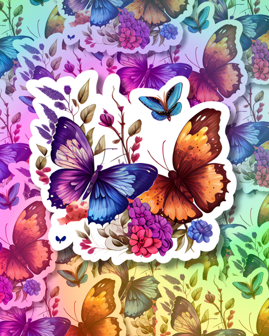 Butterfly Meadow Vinyl Sticker