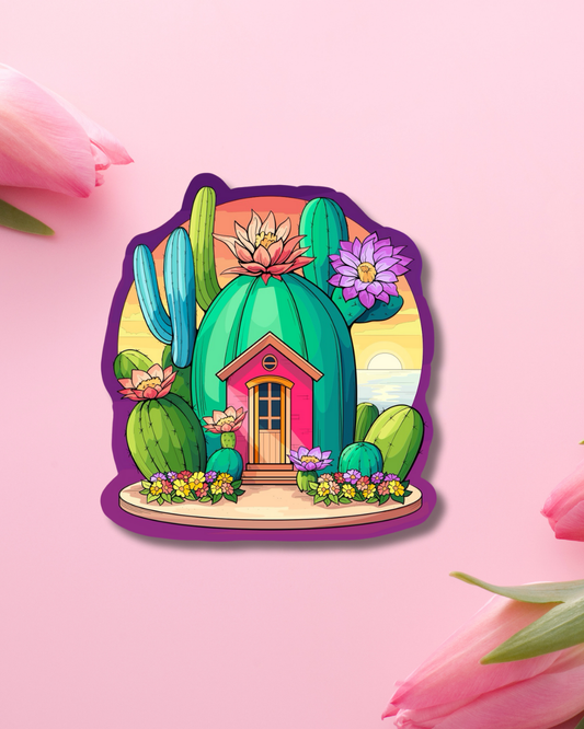 Cactus Home Vinyl Sticker